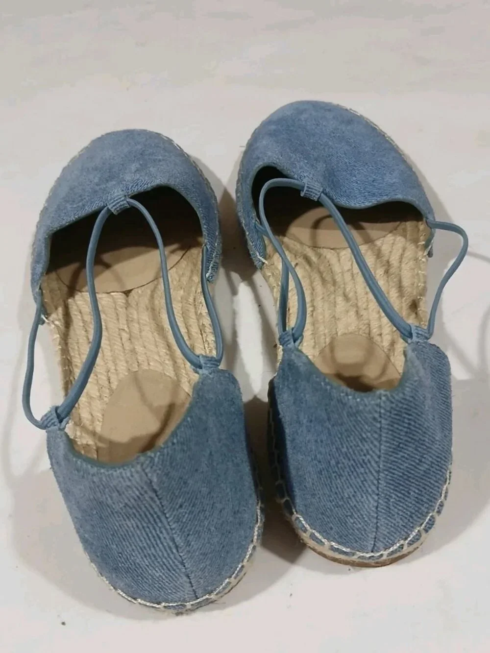 Eileen Fisher Lee Denim Blue Espadrille Sandals